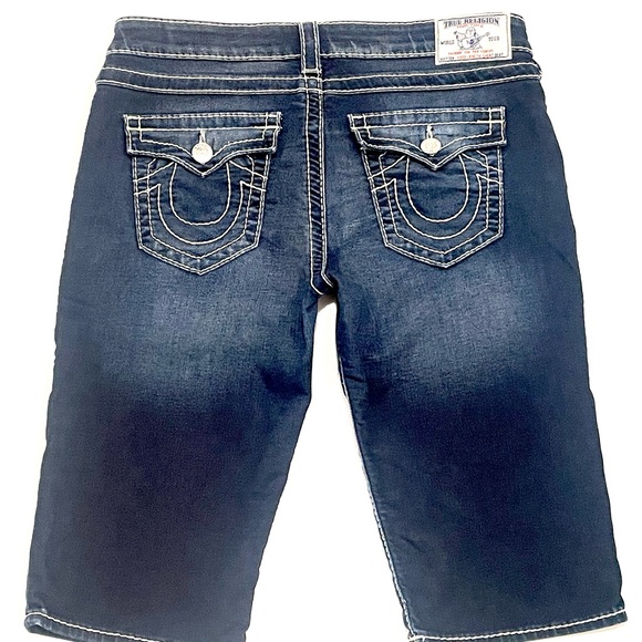 TRUE RELIGION Men’s Denim Stretch Cotton Shorts Dark Wash 31 - Picture 2 of 10